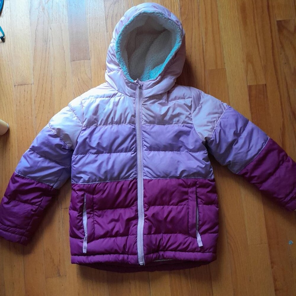 Eddie Bauer Sherpa lined Down Winter coat 5-6T